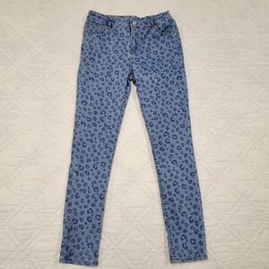 There Abouts Indigo Leopard blue jeans‎ size 16 skinny fit
